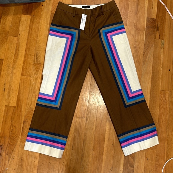 Amazing J.CREW Collection high-rise Peyton pant in Ratti® frame print, NWT - Picture 3 of 4